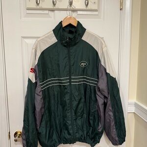 NFL Team Green and Gray Windbreaker Jacket